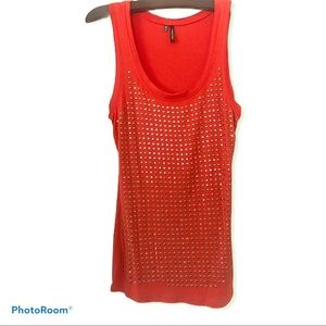 Maurices red-orange biker tank EUC